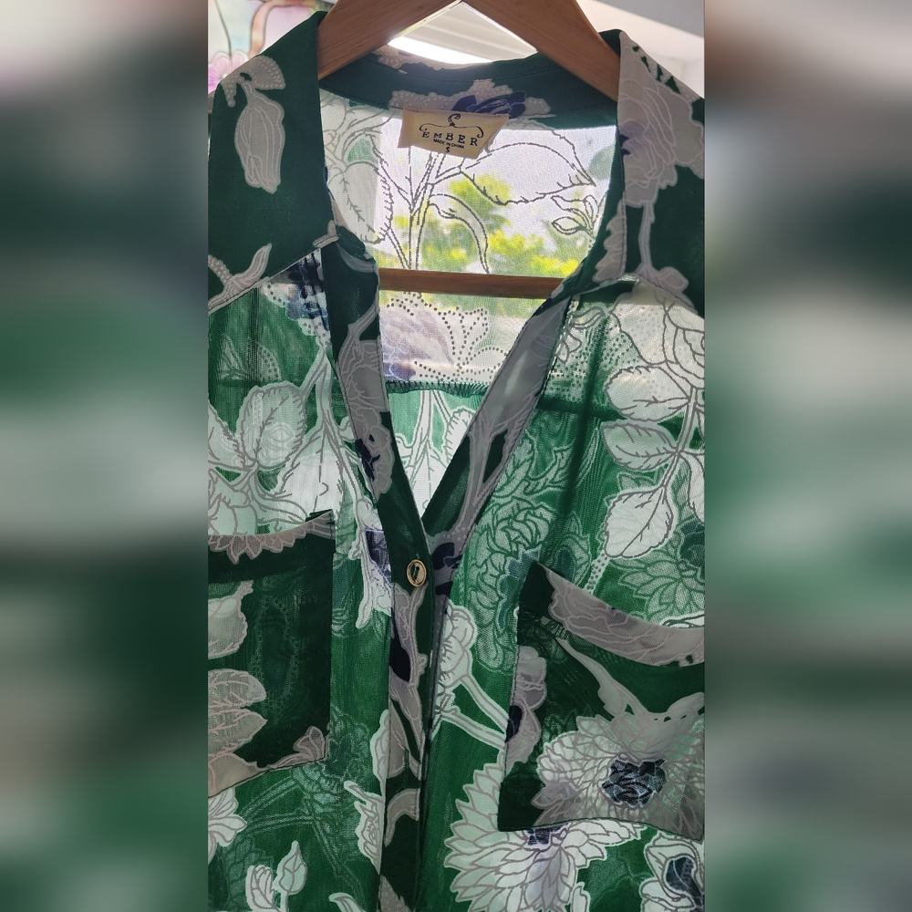 Ember Sheer See thru Blouse. Great cond.